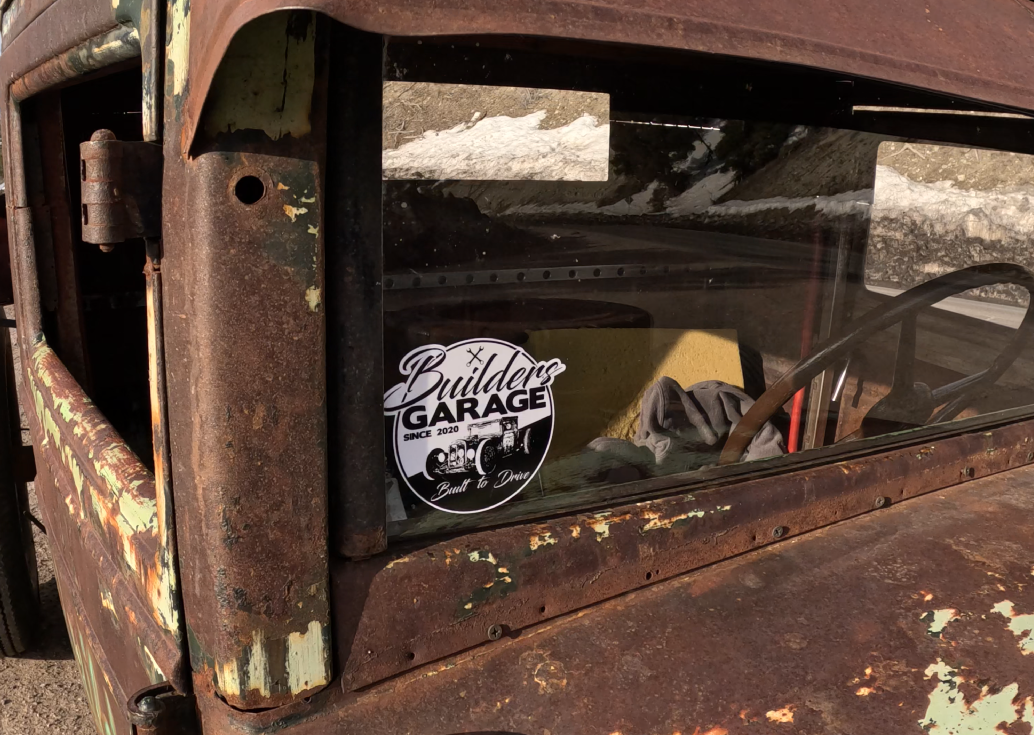 BUILDERS GARAGE OG LOGO STICKER