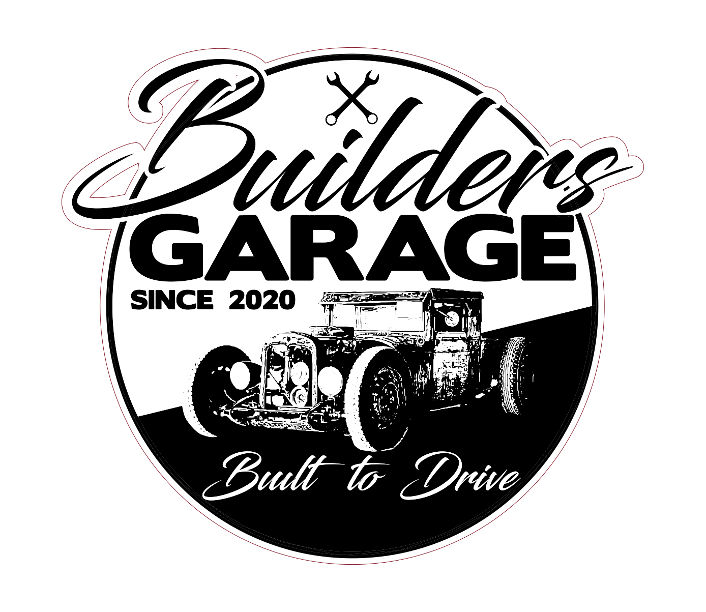 BUILDERS GARAGE OG LOGO STICKER